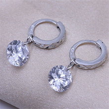 Women Water drop teardrop Earring Crystal zircon eardrop ear pendant gift long imitation diamond Stud Earrings J4U66