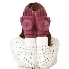 Women Multi-function Knitted Screen Glove-Novelty Gloves Soft Warm Mitten lady's half covered Valentine's Day Gift J4U66