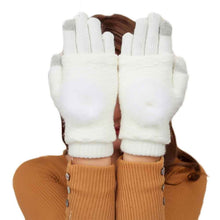Women Multi-function Knitted Screen Glove-Novelty Gloves Soft Warm Mitten lady's half covered Valentine's Day Gift J4U66