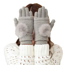 Women Multi-function Knitted Screen Glove-Novelty Gloves Soft Warm Mitten lady's half covered Valentine's Day Gift J4U66