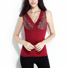 Plus Velvet Body Sculpting Thermal Underwear Tops Sexy Lace Bodywarmers Vest Beauty Treatment Abdomen Free SizeJFY66