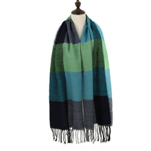 women scarf plaid tassel cashmere warm knitted scarves casual long pashmina vintage ladies shawls and scarves J4U66