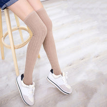 Wool Braid Over the Knee Thigh Highs Hose Stockings Twist Warm Stocking PY8 J4U66