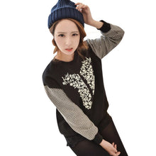 women zebra printed pullover warm sweatshirts long sleeve blouse tops size m xxl J4U66