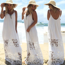 Women beach dress dress chiffonwomen dress Sexy Casual Lace Long Maxi Party Beach Dress vestido plus size J4U66