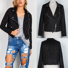 womens motorcycle jacket women leather zippercoat outwear loose blouse outwear J4U66