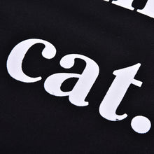 Women's Casual Black Letter Print I'm a Cat Pullover Sweatshirt Hoodie Tops J4U66