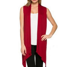 womens casual open front vest long tunic shawl collar draped cardigan tops J4U66