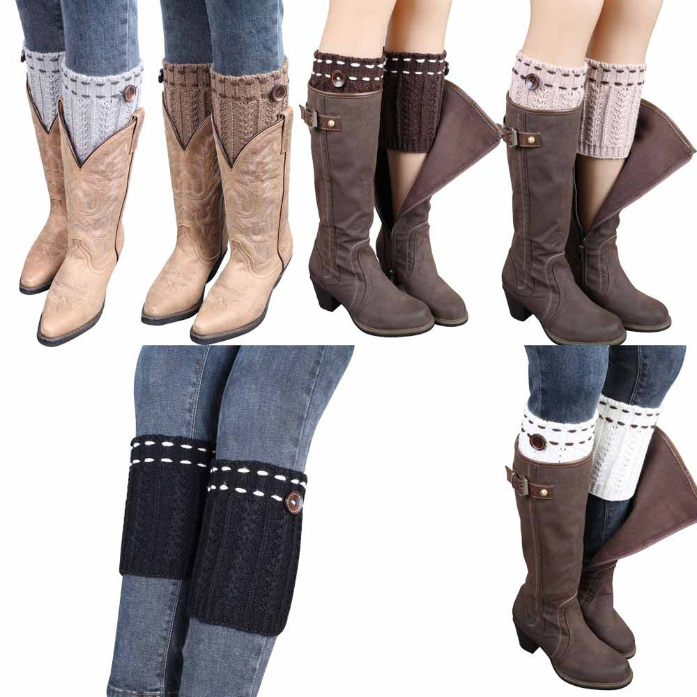 Women's Fashion Acrylic Fibers Soft and fashionable Knitted Leg Warmers Socks Boot Cover  J4U66