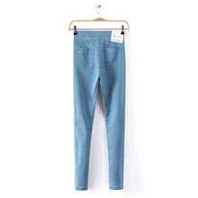 womens high waist skinny slim denim jeans trouser long pencil pants stretchy J4U66