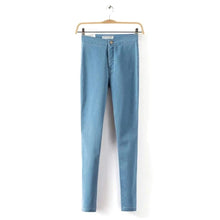 womens high waist skinny slim denim jeans trouser long pencil pants stretchy J4U66