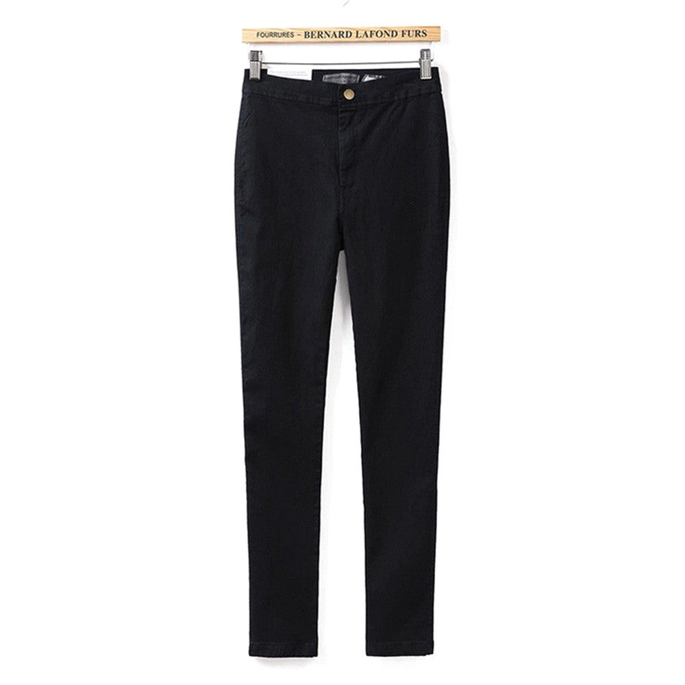 Women's High Waist Skinny Slim Denim Jeans Trouser Long Pencil Pants StretchyJFY66