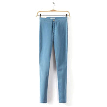 womens high waist skinny slim denim jeans trouser long pencil pants stretchy J4U66
