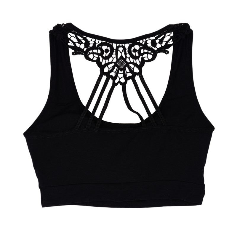 Women's Fashion Push Up Bra Seamless Padded Workout Stretch Vest Tops J4U66