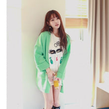 Women's Girls Long Sleeve Cardigan Knit Tops Sweater Knitwear Coat Outwear J4U66