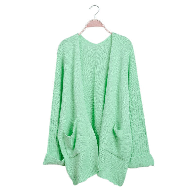 Women's Girls Long Sleeve Cardigan Knit Tops Sweater Knitwear Coat Outwear J4U66