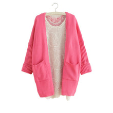 Women's Girls Long Sleeve Cardigan Knit Tops Sweater Knitwear Coat Outwear J4U66