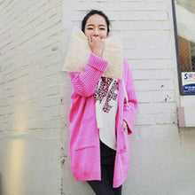 Women's Girls Long Sleeve Cardigan Knit Tops Sweater Knitwear Coat Outwear J4U66