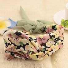 womens girls yoga elastic turban boho floral twisted knotted hair band headband J4U66