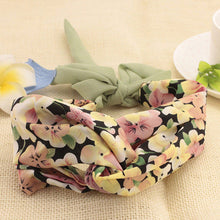 womens girls yoga elastic turban boho floral twisted knotted hair band headband J4U66