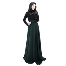 Women's Lace Long Sleeve Party Maxi Embroidery Dress Abaya Islamic Muslim Wear PY3 J4U66