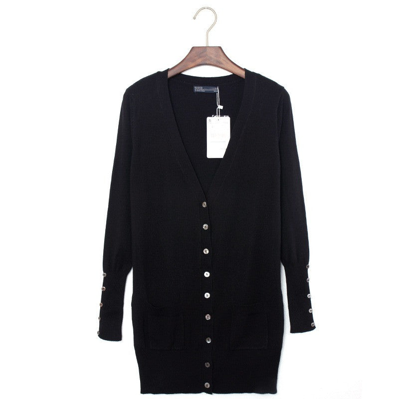 Women's Long Sleeve Sweater Coat Knitwear Cardigan Jacket Ladies Tops Knitted J4U66