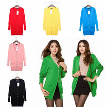 Women's Long Sleeve Sweater Coat Knitwear Cardigan Jacket Ladies Tops Knitted J4U66
