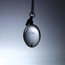 Women's Novetly Plants Wish Necklaces Jewelry 3 Shape Wish Glass Necklace Natural Dandelion Seed In Glass Long Necklace J4U66