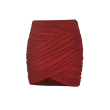 Women's Pleated Stretch Tight Sexy Bodycon Bandage Mini Skirt Short Pencil Skirts J4U66