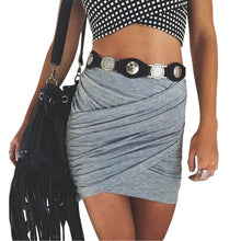 Women's Pleated Stretch Tight Sexy Bodycon Bandage Mini Skirt Short Pencil Skirts J4U66