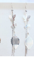 Women's Rhinestone Butterfly Dragonfly Leaf Drop Long Tassels Chain Linear Earrings Drop Earrings J4U66