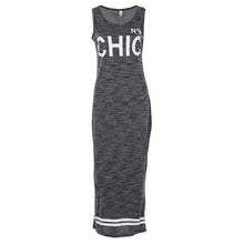 Women's S Sexy Slim Fit Casual Bodycon Dress Letter Print Beach Maxi Dress Vestidos De Festa J4U66