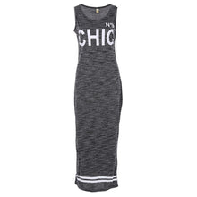 womens sexy slim fit casual bodycon dress letter print beach maxi dress vestidos de festa J4U66