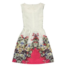 Women's Sleeveless Casual Sundress Flower Cotton Pleated Short Floral Mini Dress  J4U66
