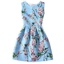 Women's Sleeveless Casual Sundress Flower Cotton Pleated Short Floral Mini Dress  J4U66