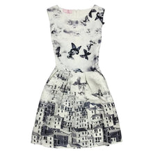 Women's Sleeveless Casual Sundress Flower Cotton Pleated Short Floral Mini Dress  J4U66