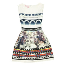 Women's Sleeveless Casual Sundress Flower Cotton Pleated Short Floral Mini Dress  J4U66