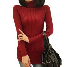 Women's Turtleneck Long Knit Casual Long Sleeve Pullover Outwear Tops Sweater PY5 J4U66