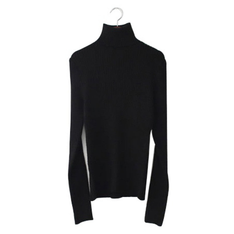 womens turtleneck long knit casual long sleeve pullover outwear tops sweater J4U66