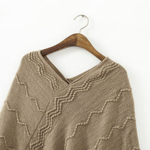 Womens Fringed Tassels Bat Sleeve Pullover Jumper Knit Sweaters Top Poncho Shawl  J4U66