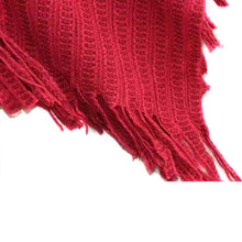 Womens Ladies Cape Coat Fringe Poncho Oblique Stripe Coat Bohemian Shawl Scarf P16 J4U66