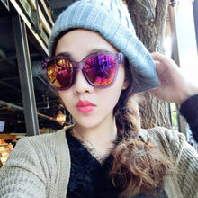 Womens Men UV 400 Rivet Sunglasses Plastic Frame Round Shades Oversized Eyewear  J4U66
