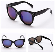 Womens Men UV 400 Rivet Sunglasses Plastic Frame Round Shades Oversized Eyewear  J4U66