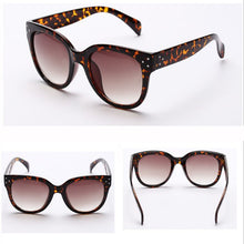 Womens Men UV 400 Rivet Sunglasses Plastic Frame Round Shades Oversized Eyewear  J4U66