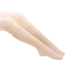 Womens Thigh High Socks Hollow Out Mesh Over Knee Socks Wood ear stockings Boots cute Calcetines sale J4U66