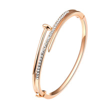 Gold Bracelet Bangle Rhinestone Crystal Wrist Watches Lady Watch Quartz Women Fashion Wristwatch Watch & Bracelet Set 409R J4U66