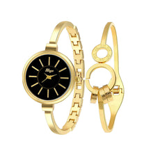 Women Ladies Bracelet Watch Dress Watches Gold Rhinestone Bangle Watch & Bracelet Set 609GB montre femme relogio feminino J4U66