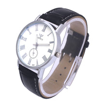Luxury Waterproof Faux Leather Men Blue Ray Glass Sports Quartz Watch Dress Quartz Analog Watches Hour for Men  J4U66