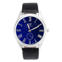 Luxury Waterproof Faux Leather Men Blue Ray Glass Sports Quartz Watch Dress Quartz Analog Watches Hour for Men  J4U66