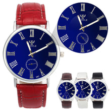Luxury Waterproof Faux Leather Men Blue Ray Glass Sports Quartz Watch Dress Quartz Analog Watches Hour for Men  J4U66